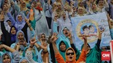 Prabowo mengatakan partai-partai di Koalisi Adil Makmur bukan partai yang memiliki sumber pendanaan berlimpah. Dia meminta pendukungnya memberikan bantuan untuk perjuangan di Pilpres 2019. (CNN Indonesia/Adhi Wicaksono).