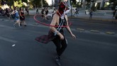 Pawai mereka berakhir di Plaza Los Heroes. (Reuters/Ivan Alvarado)