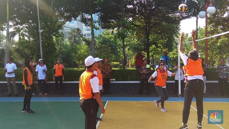 Pertandingan olah raga itu digelar dalam rangka memperingati HUT ke-7 OJK.