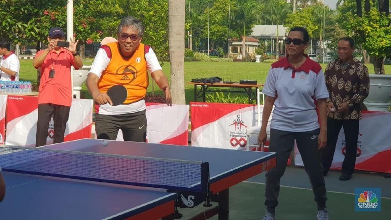 Pertandingan olah raga itu digelar dalam rangka memperingati HUT ke-7 OJK.