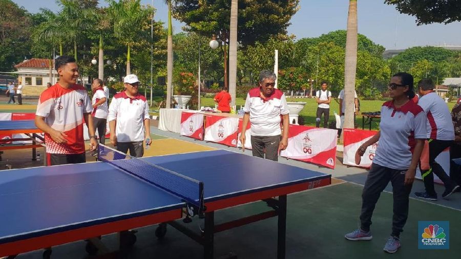 Pertandingan olah raga itu digelar dalam rangka memperingati HUT ke-7 OJK.