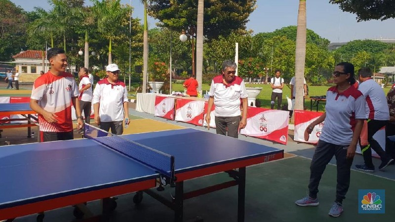 Pertandingan olah raga itu digelar dalam rangka memperingati HUT ke-7 OJK.
