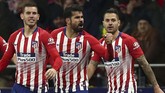 Atletico Madrid gagal melewati torehan poin Barcelona dan kini masih tertinggal satu angka dari sang rival. (REUTERS/Sergio Perez)