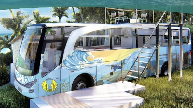 Perum Damri menyiapkan 70 unit bus untuk disulap menjadi hotel di kawasan Pantai Tanjung Kalayang, Belitung.