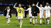 Paris Saint-Germain berhasil meraih tiga poin dan kini mengoleksi delapan poin. (REUTERS/Benoit Tessier)