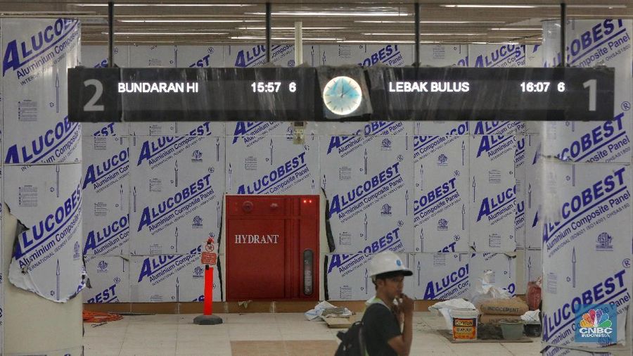 Proyek MRT Jakarta fase I rute Lebak Bulus-Bundaran HI sepanjang 16 km saat ini pengerjaanya telah mencapai 96,52%.
