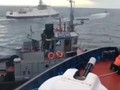 VIDEO: Kapal Perbatasan Rusia Tabrakan dengan Kapal Ukraina
