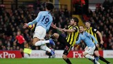 Watford sempat membuat Manchester City kesulitan mencetak gol dan kerepotan menghadapi serangan tuan rumah. (REUTERS/David Klein)