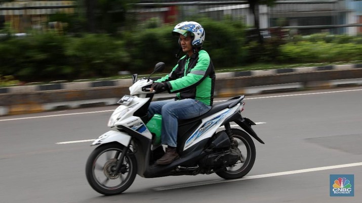 Ilustrasi Grab bike (CNBC Indonesia/Muhammad Sabki)