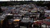 Pemandangan Distrik Sennari di Sakura, Prefektur Chiba, Jepang. Kota Sakura terancam mengalami kepunahan, karena angka populasinya semakin menurun setiap tahunnya.