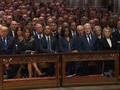 VIDEO: Kecanggungan Para Presiden di Pemakaman George HW Bush