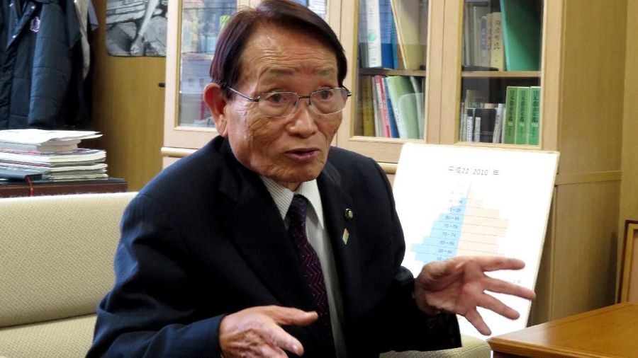 Kota pedesaan yang memiliki lebih dari 600 non-Jepang, sekitar 2 persen dari populasinya.