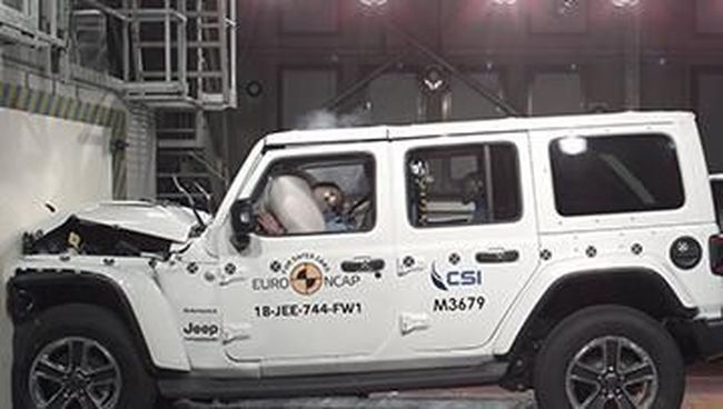 Hasil Uji Tabrak Jeep Wrangler 1 Bintang