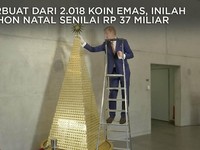Melihat Kilau Emas Pohon Natal Berharga Rp 37 Miliar!