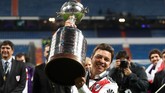 Mengalahkan Boca Juniors 3-1 membuat pelatih Marcelo Gallardo meraih gelar Copa Libertadores keduanya bersama River Plate setelah 2015. Semasa menjadi pemain Gallardo juga menjuarai Copa Libertadores 1996. (REUTERS/Sergio Perez)
