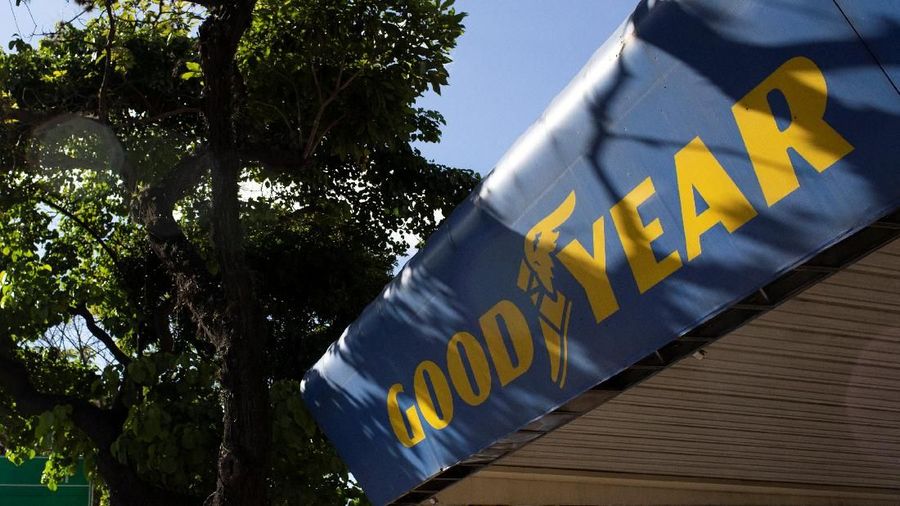 The Goodyear logo is seen at a tire workshop in Caracas, Venezuela December 10, 2018. REUTERS/Manaure Quintero