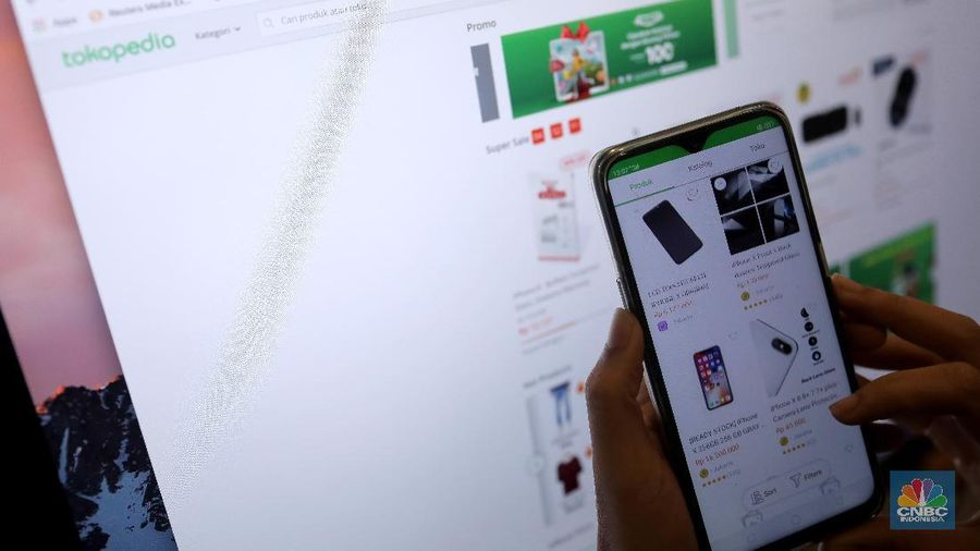 Ilustrasi Tokopedia ecommerce
