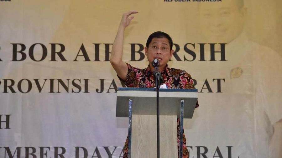 Jonan meresmikan 8 dari 40 sumur bor air tanah di Kabapaten Bogor yang dibangun dalam 3 tahun terakhir dan dapat melayani 80.000 jiwa.
