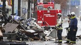 Dinas Pemadam Kebakaran Kota Sapporo menyatakan mereka mengerahkan lebih dari 20 unit truk pemadam ke lokasi kejadian. (Kyodo/via REUTERS).