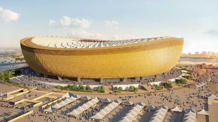 tuan rumah final Piala Dunia 2022 fifa world cup 2022 A computer generated image of Lusail Stadium that will host the 2022 FIFA World Cup final, with seating capacity of 80,000, in Lusail City, north of central Doha, Qatar. Qatar Supreme Committee for Delivery and Legacy/Handout via REUTERS ATTENTION EDITORS - THIS PICTURE WAS PROVIDED BY A THIRD PARTY.