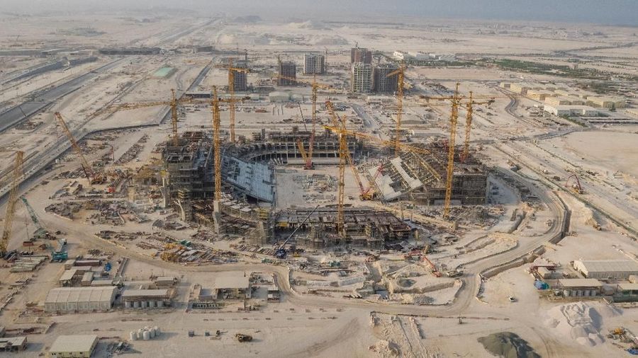 A computer generated image of Lusail Stadium that will host the 2022 FIFA World Cup final, with seating capacity of 80,000, in Lusail City, north of central Doha, Qatar. Qatar Supreme Committee for Delivery and Legacy/Handout via REUTERS ATTENTION EDITORS - THIS PICTURE WAS PROVIDED BY A THIRD PARTY.