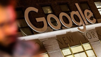 Google signage is seen at Google headquarter in the Manhattan borough of New York City, New York, U.S., December 17, 2018. REUTERS/Jeenah Moon