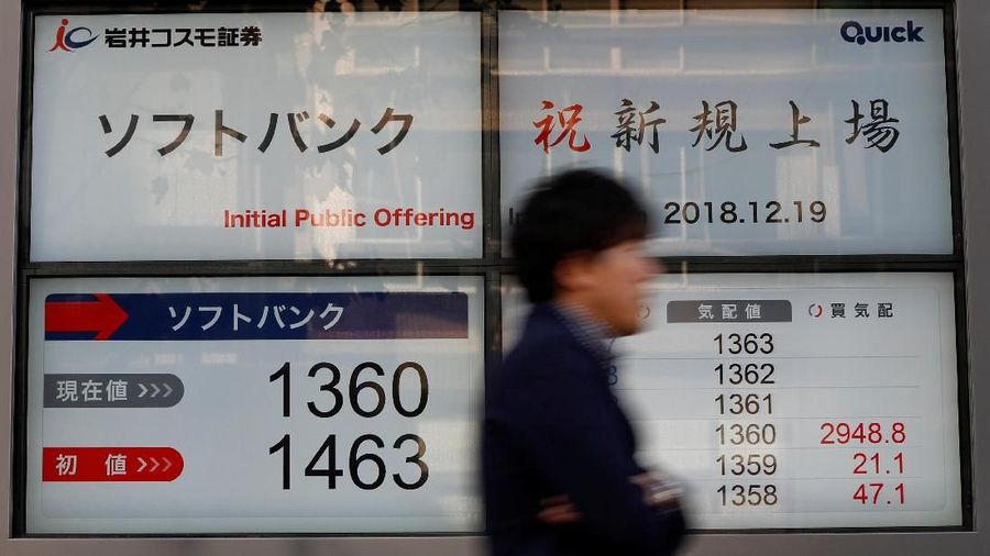 Bursa Jepang ditutup terjun bebas 3,19% hari Kamis (20/12/2018) ke posisi terendahnya sejak September tahun lalu.