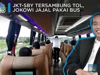 Jokowi Jajal Langsung Tol JKT-SBY Pakai Bus