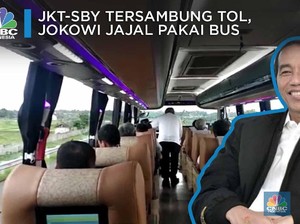 Jokowi Jajal Langsung Tol JKT-SBY Pakai Bus