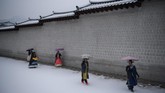 Walau Korea Selatan diselimuti salju, jumlah kedatangan turis tetap banyak, hampir sama dengan saat musim seni, panas dan gugur.