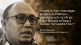 Celoteh Pemilu Riuh Kontroversi Prabowo soal Indonesia Punah