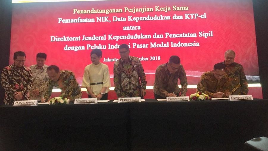 Kerja sama ini ditujukan untuk memanfaatkan data kependudukan yang dimiliki oleh institusi ini dalam layanan jasa pasar modal.