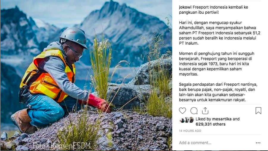 Pemerintah mengungkapkan produksi dan ekspor tambang PT Freeport Indonesia (PTFI) diprediksi turun drastis tahun ini.