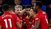 Seluruh penggawa Man United tampak lebih bergairah dan bermain lepas bersama manajer anyar, Ole Gunnar Solskjaer. (Reuters/Craig Brough)