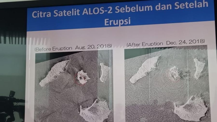 BNPB ungkap citra satelit penyebab tsunami selat sunda beberapa waktu lalu.