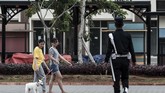 Saat selesai nanti, Jalur Jalasena di pulau reklamasi rencananya akan menjadi tempat berlangsungnya peringatan HUT Kemerdekaan RI, 17 Agustus 2019 mendatangI. (CNN Indonesia/Andry Novelino)