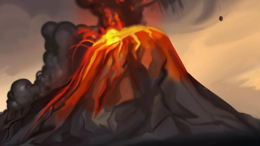 Setelah mengalami erupsi, Gunung Anak Krakatau tingginya lebih pendek dari Pulau Sertung dan Pulau Panjang.