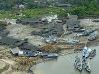 Penampakan Banten dari Udara Usai Tsunami Selat Sunda
