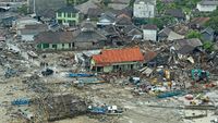 Penampakan Banten Dari Udara Usai Tsunami Selat Sunda