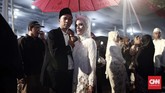 Anies menyebut kegiatan nikah massal akan menjadi tradisi baru dalam perayaan malam pergantian tahun di Jakarta. (CNN Indonesia/Andry Novelino)