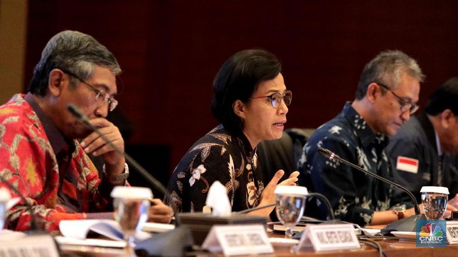 Dalam konfrensi persnya, Sri Mulyani mengatakan, realisasi APBN 2017 sangat baik dan optimal. (CNBC Indonesia/Muhammad Sabki)