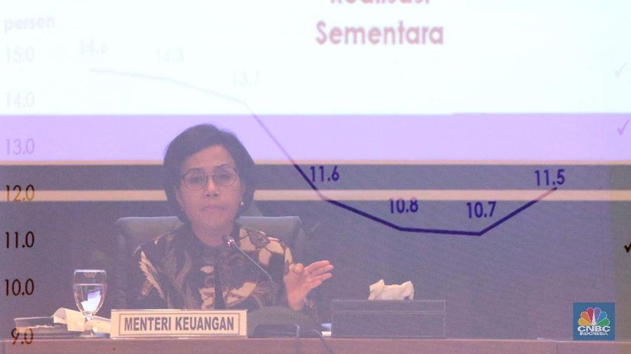 Dalam konfrensi persnya, Sri Mulyani mengatakan, realisasi APBN 2017 sangat baik dan optimal. (CNBC Indonesia/Muhammad Sabki)