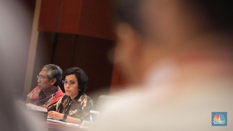 Dalam konfrensi persnya, Sri Mulyani mengatakan, realisasi APBN 2017 sangat baik dan optimal. (CNBC Indonesia/Muhammad Sabki)