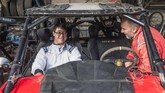 Lucas Baron bakal menjadi penyandang Down Syndrome pertama yang berpartisipasi dalam Rally Dakar 2019 start di Peru pada Minggu (6/1). (Photo by ERNESTO BENAVIDES / AFP)