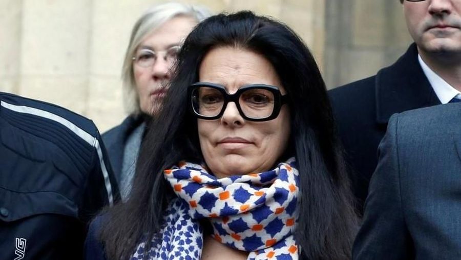 Francoise Bettencourt-Meyers, the daughter of L'Oreal heiress Liliane Bettencourt, leaves the courts in Bordeaux on the opening day of the Bettencourt trial January 26, 2015. REUTERS/Regis Duvignau