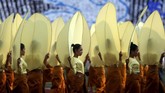 Pemerintah Kamboja memperingati keruntuhan rezim ultra-Maoist Khmer Merah setiap 7 Januari 2019. (REUTERS/Samrang Pring)