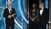Sutradara asal Meksiko, Alfonso Cuaron mendapatkan dua piala dalam ajang Golden Globe Awards 2019 berkat 'Roma' yang membawa pulang Best Foreign Language, dan kategori Best Director. (Paul Drinkwater/NBC Universal/Handout via REUTERS)