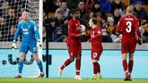 Penyerang Liverpool Divock Origi mencetak gol penyama skor menjadi 1-1 pada menit ke-51. (Reuters/Carl Recine)
