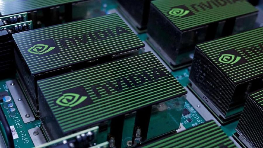 FILE PHOTO: The logo of Nvidia Corporation is seen during the annual Computex computer exhibition in Taipei, Taiwan May 30, 2017. REUTERS/Tyrone Siu/File ...
