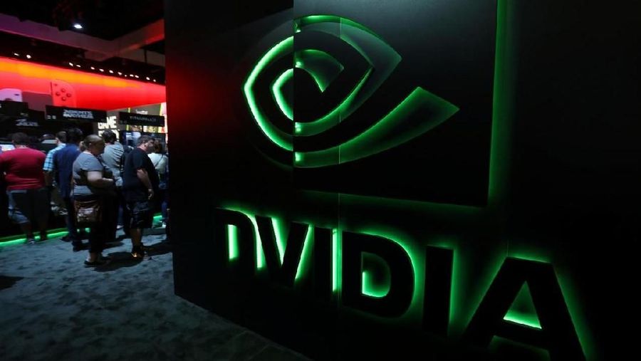 FILE PHOTO: The nVIDIA booth is shown at the E3 2017 Electronic Entertainment Expo in Los Angeles, California, U.S. June 13, 2017. REUTERS/ Mike Blake